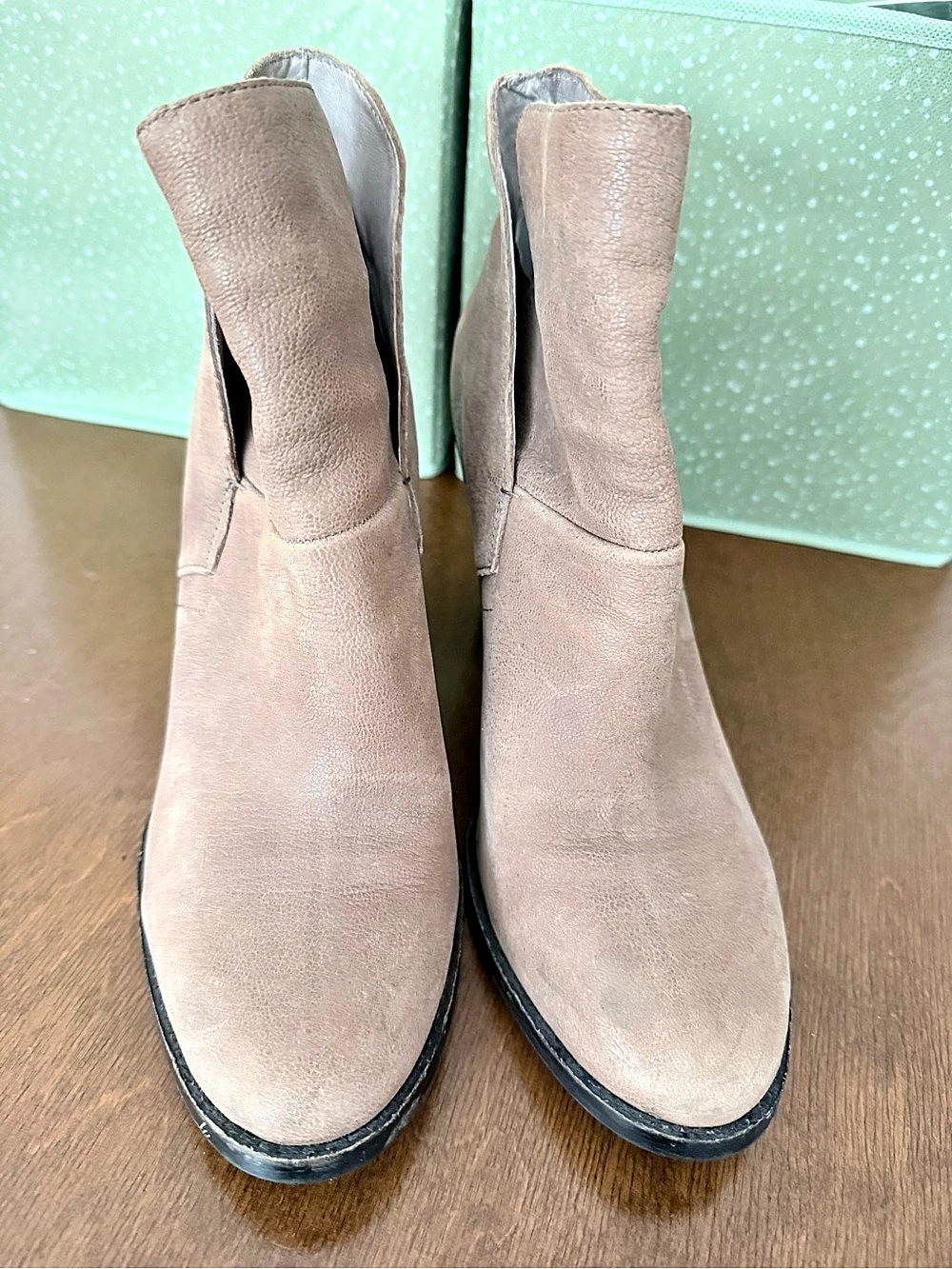 Brown Heeled Ankle Boots
